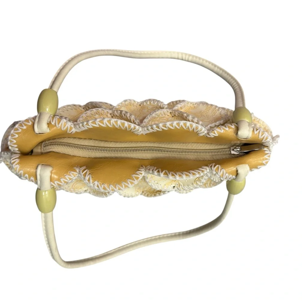 Unique Vintage Yellow Floral Shoulder Bag - Picture 4 of 5